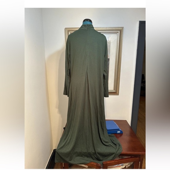 Studio Park x Shawn Killinger Green Stretch Long Sleeves Mock-Neck Dress Sz XLP - Picture 4 of 7